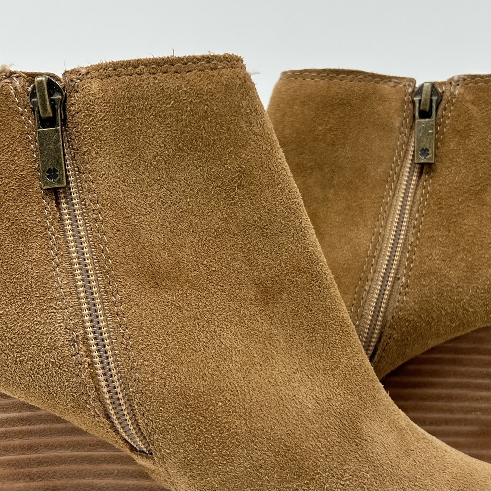 Lucky Brand Yakeena Brown Suede Wedge Ankle Boots, 8.5 - Picture 5 of 8